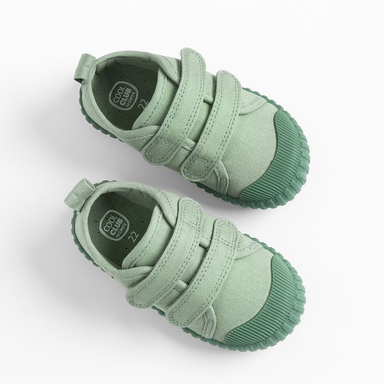 Cool Club, Tenisi pentru bebelusi, verde, talpa Barefoot