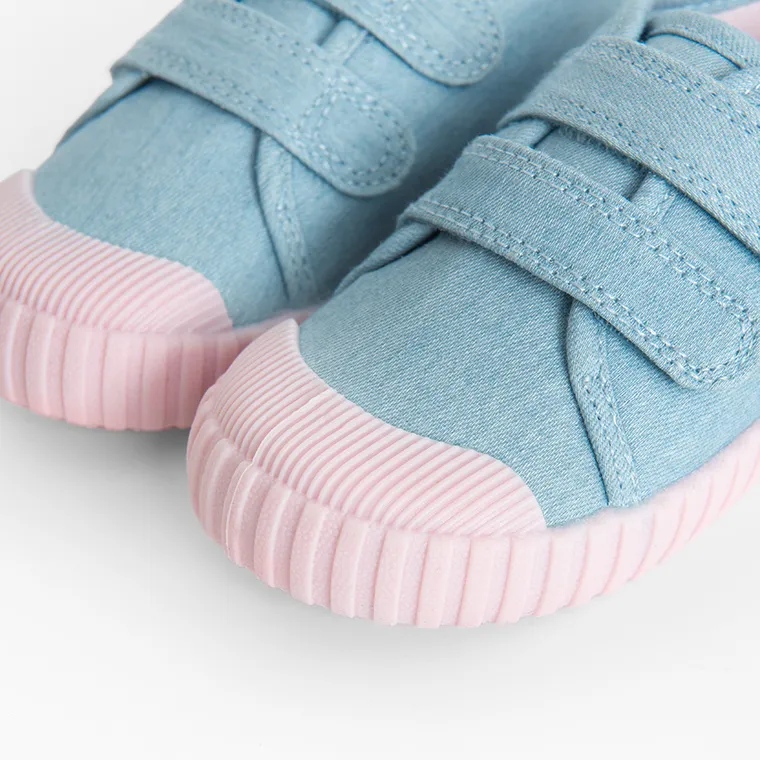 Cool Club, Tenisi pentru fete, albastru, talpa Barefoot, imprimeu Peppa Pig