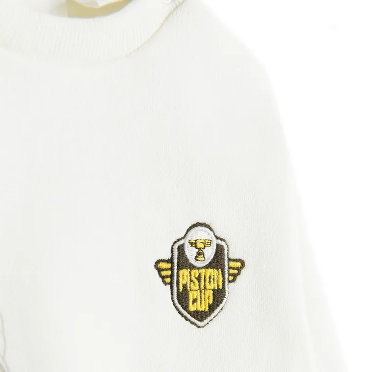 Cool Club, Trening pentru baieti, alb-albastru, imprimeu Cars