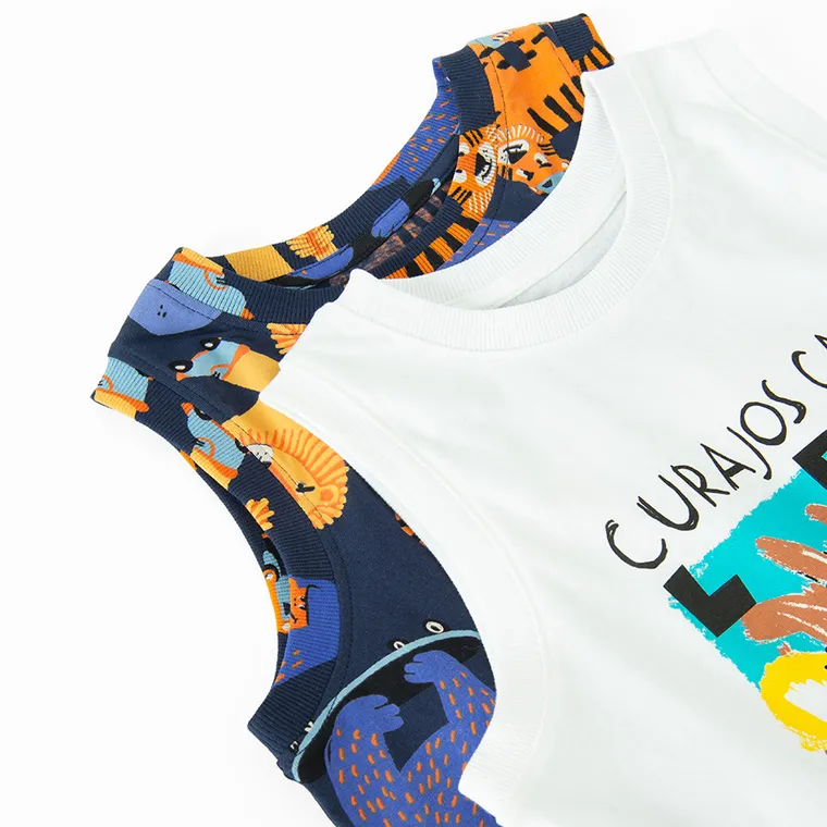 Cool Club, Tricou fara maneci pentru baieti, mix, set, 2 buc.