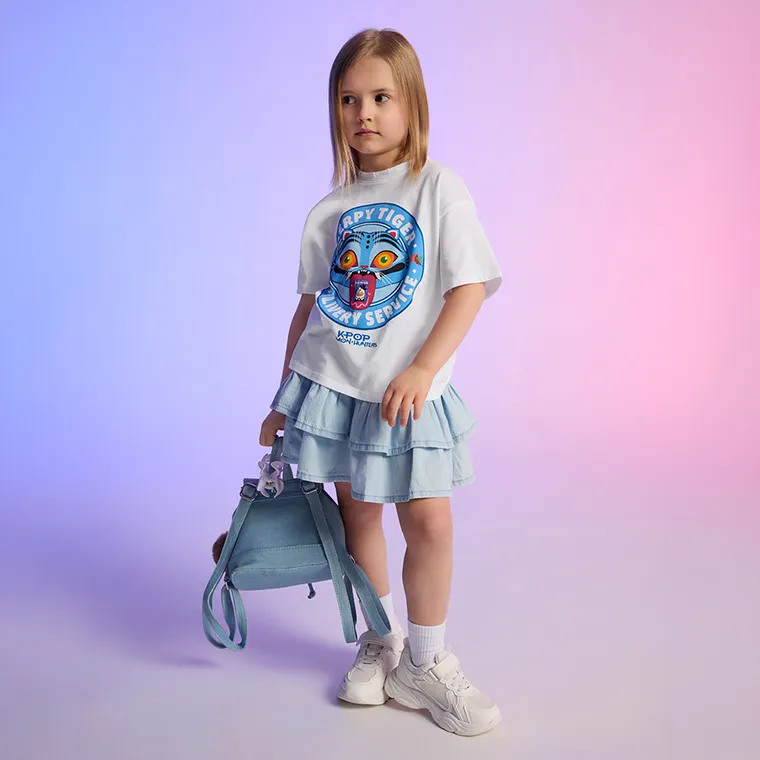 Cool Club, Tricou lejer pentru fete, alb, K-Pop Demon Hunters