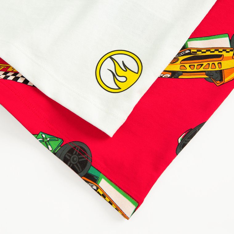 Cool Club, Tricou pentru baieti, mix, imprimeu Hot Wheels, set, 2 buc.