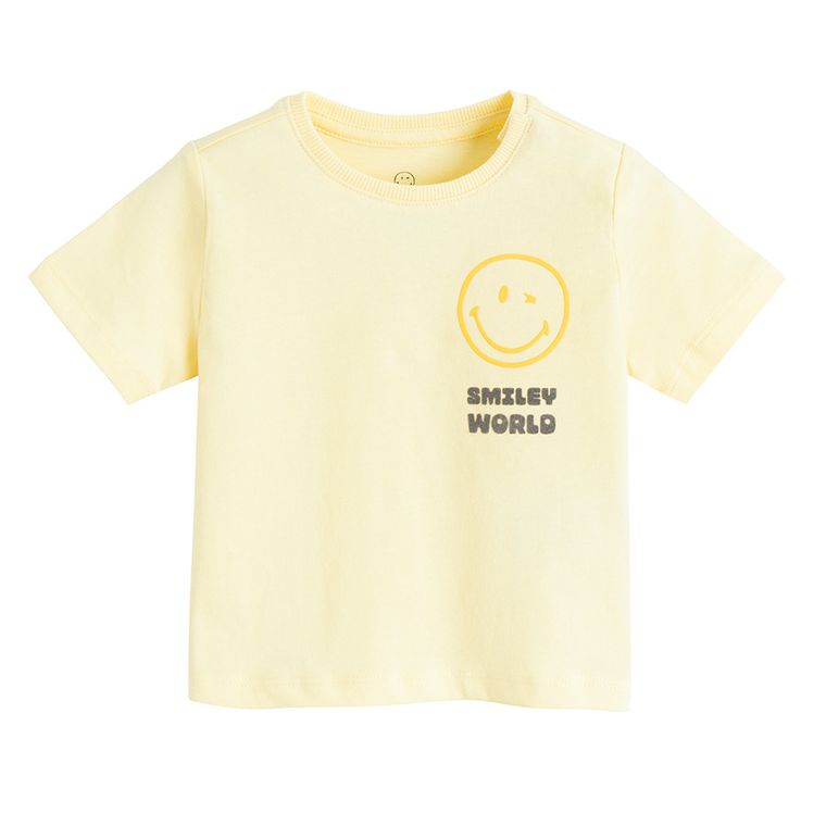 Cool Club, Tricou pentru baieti, mix, imprimeu SmileWorld, set, 2 buc.