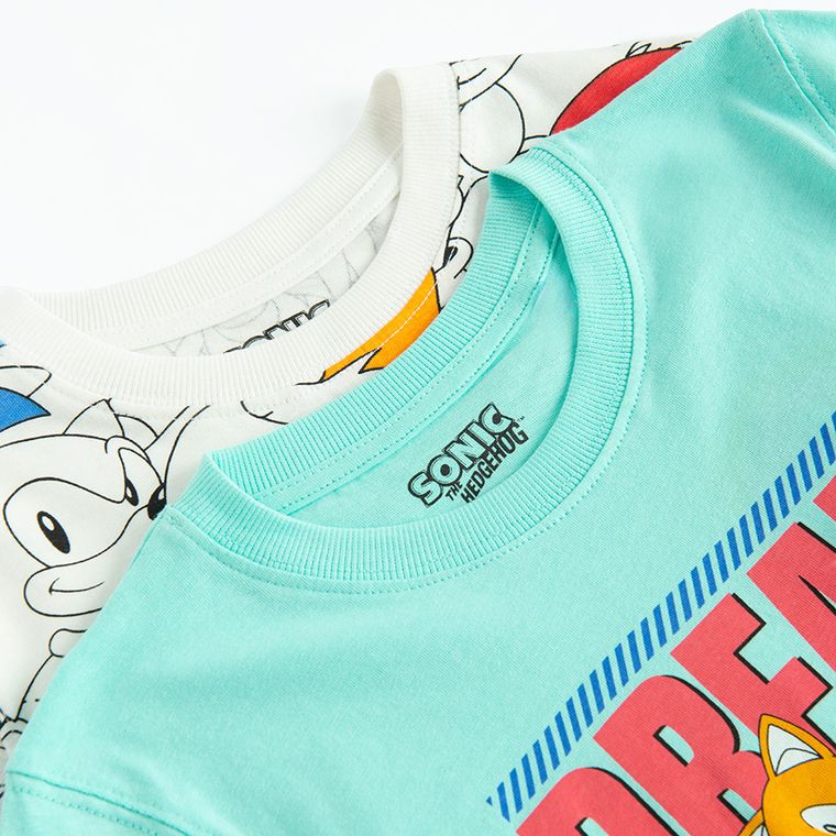 Cool Club, Tricou pentru baieti, mix, imprimeu Sonic the Hedgehog, set, 2 buc.