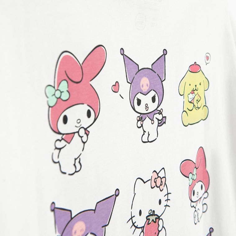 Cool Club, Tricou pentru fete, alb, imprimeu Kuromi