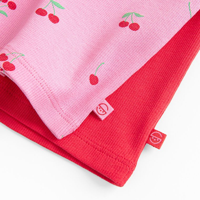 Cool Club, Tricou pentru fete, din tricot striat, mix, set, 2 buc.