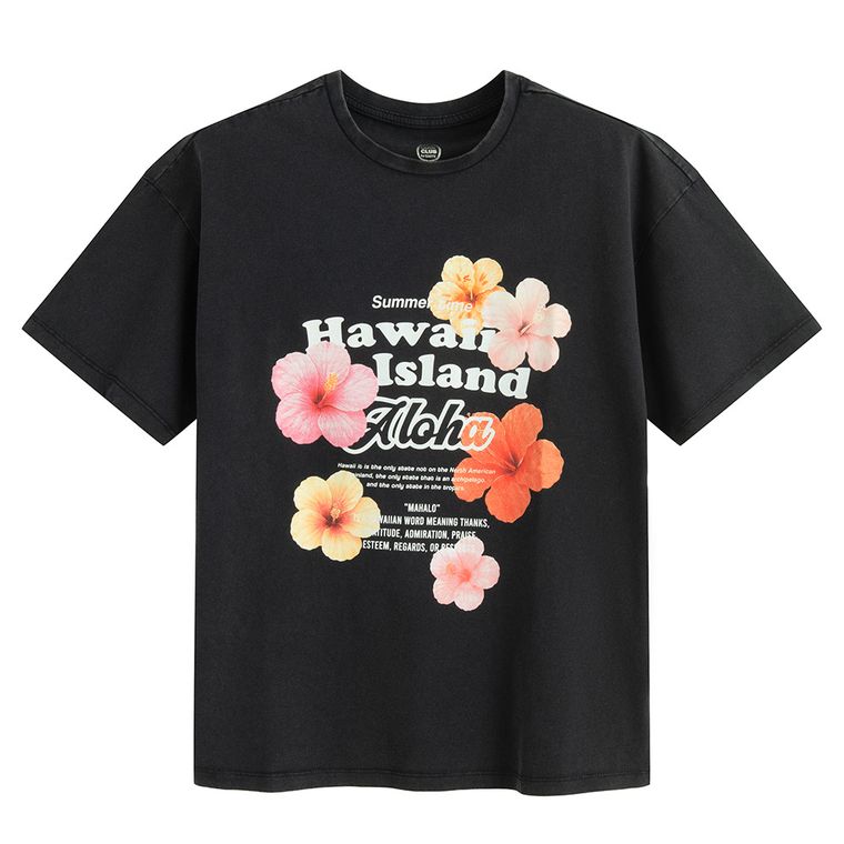 Cool Club, Tricou pentru fete, oversize, negru