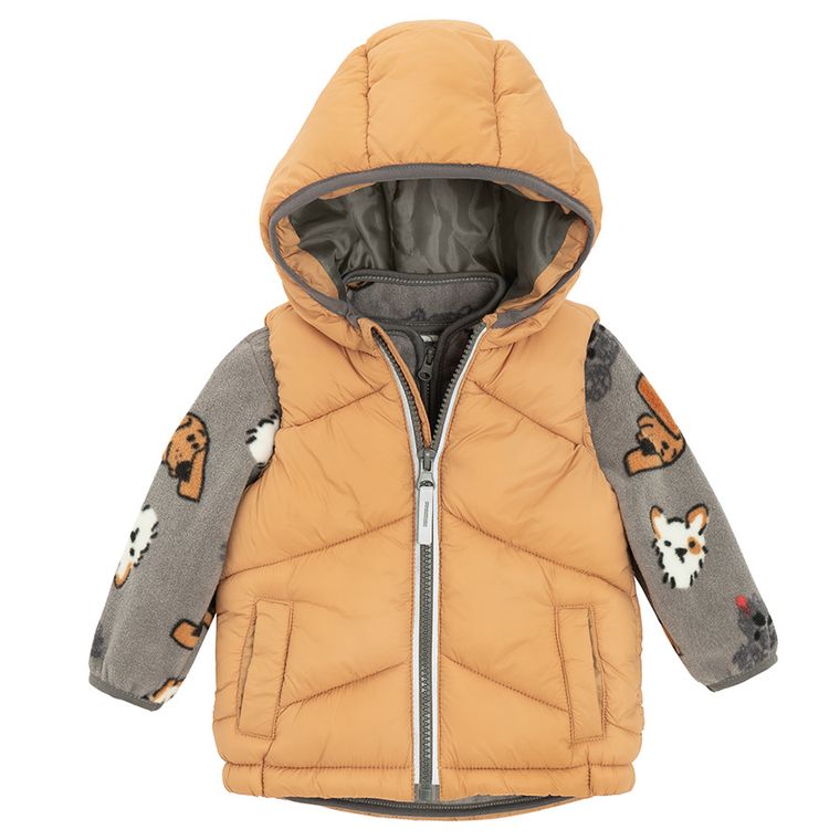 Cool Club, Vesta cu gluga pentru baieti, Bluza cu fermoar, polar, 3in1, mix