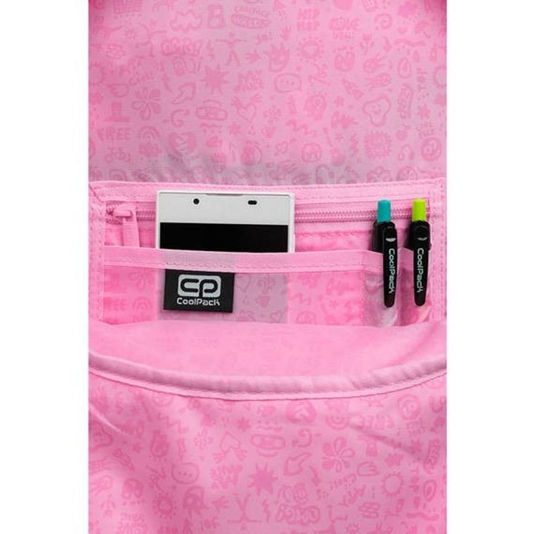 CoolPack, Rider, rucsac pentru scoala, cu 2 compartimente, Pastel Powder Pink
