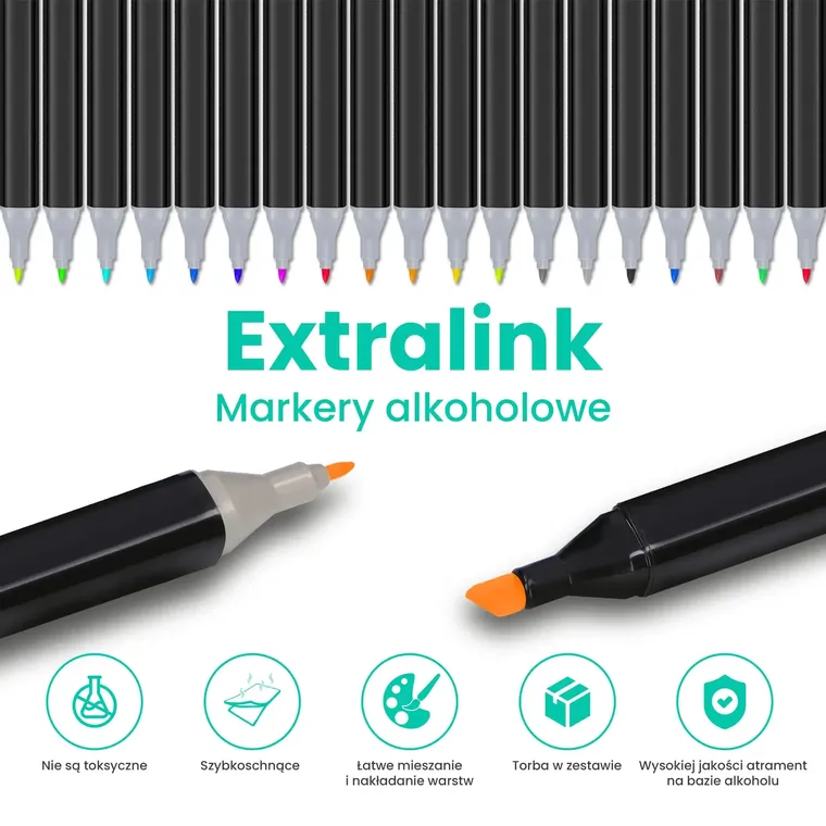 Extralink, set de markere cu alcool, 168 buc.