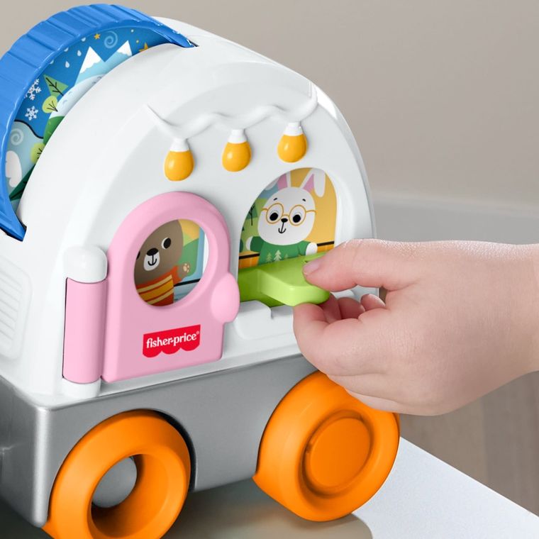 Fisher-Price, Friendship Forest, Pull-along Camper, jucarie pentru bebelusi