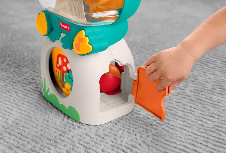 Fisher-Price, Light-Up & Roll Frog, jucarie interactiva cu bile