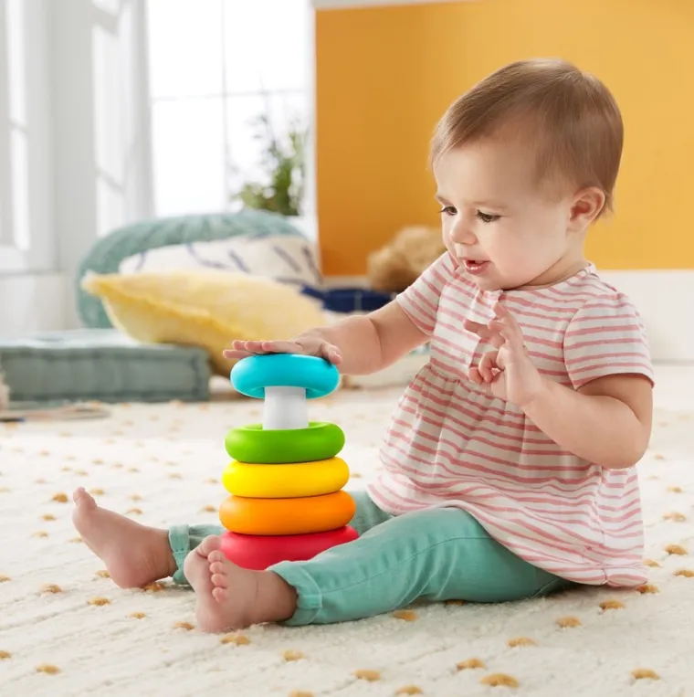 Fisher-Price, Piramida din inele, jucarie ecologica pentru bebelusi