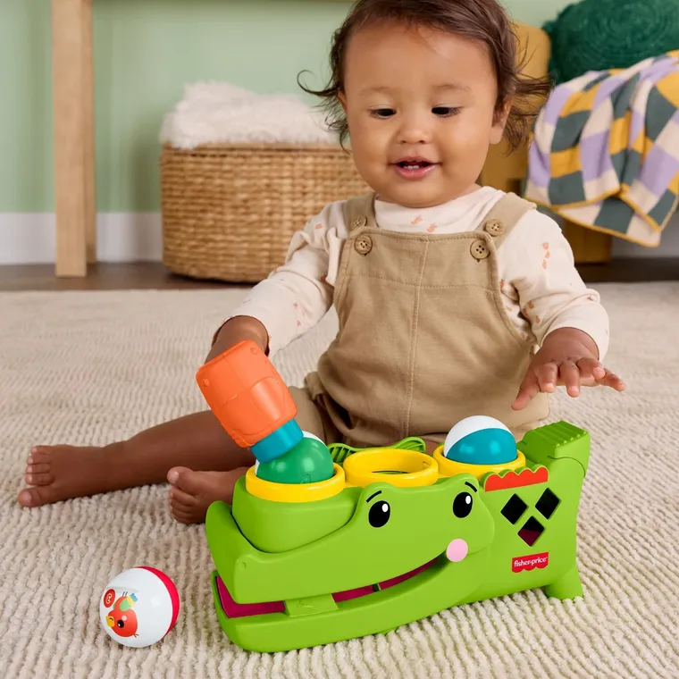 Fisher-Price, Sit & Tap Rolligator, jucarie stimulativa cu bile