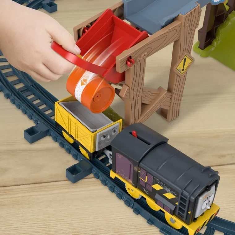 Fisher-Price, Thomas & Friends, Diesel's Lift & Load Construction Set, set de joaca cu locomotiva