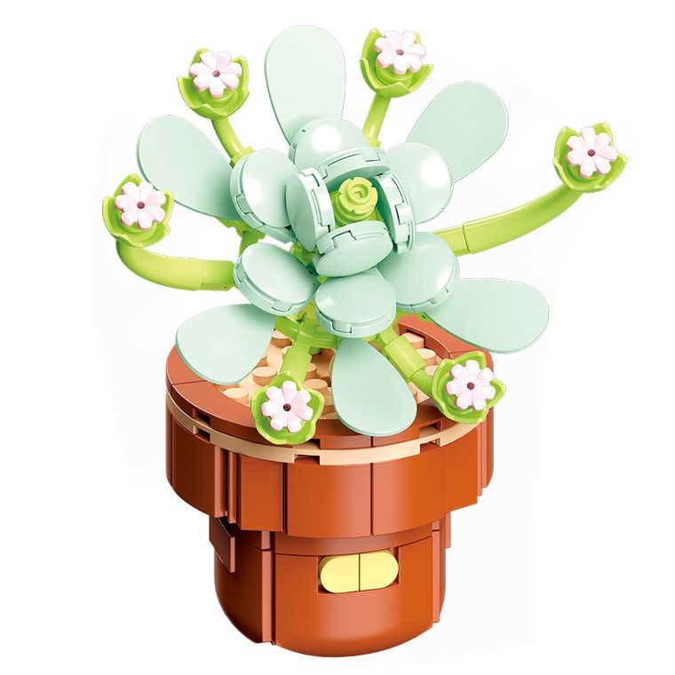 Flowers, piese de asamblare, plante suculente in ghiveci, 442 elemente