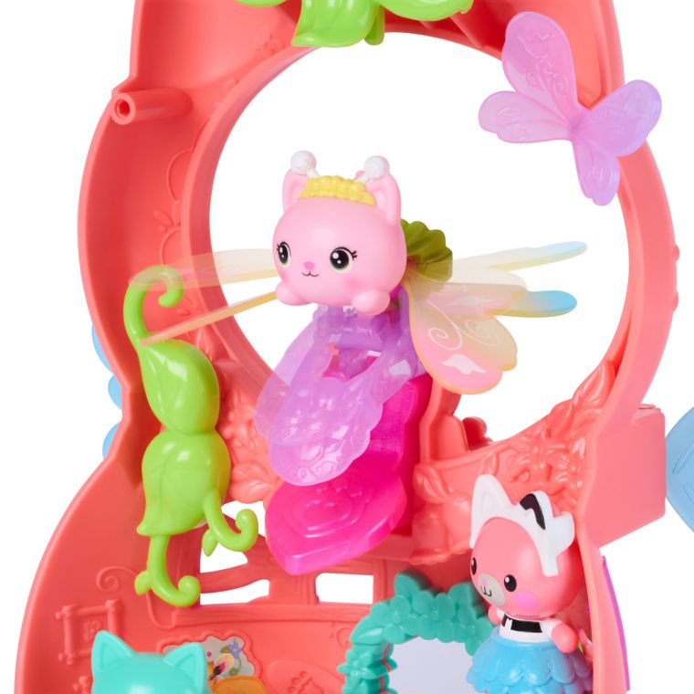 Gabby's Dollhouse, Kitty Fairy's Flutter-riffi Playset, set de joaca cu figurine si inel, 12 elemente