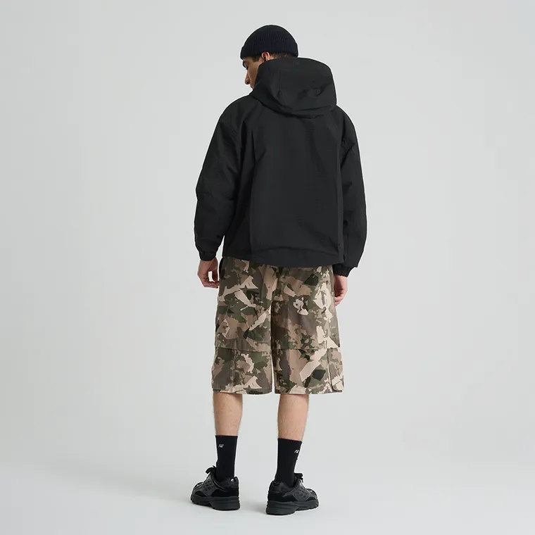 Geaca anorak impermeabila cu gluga si croiala boxy NOWEAR