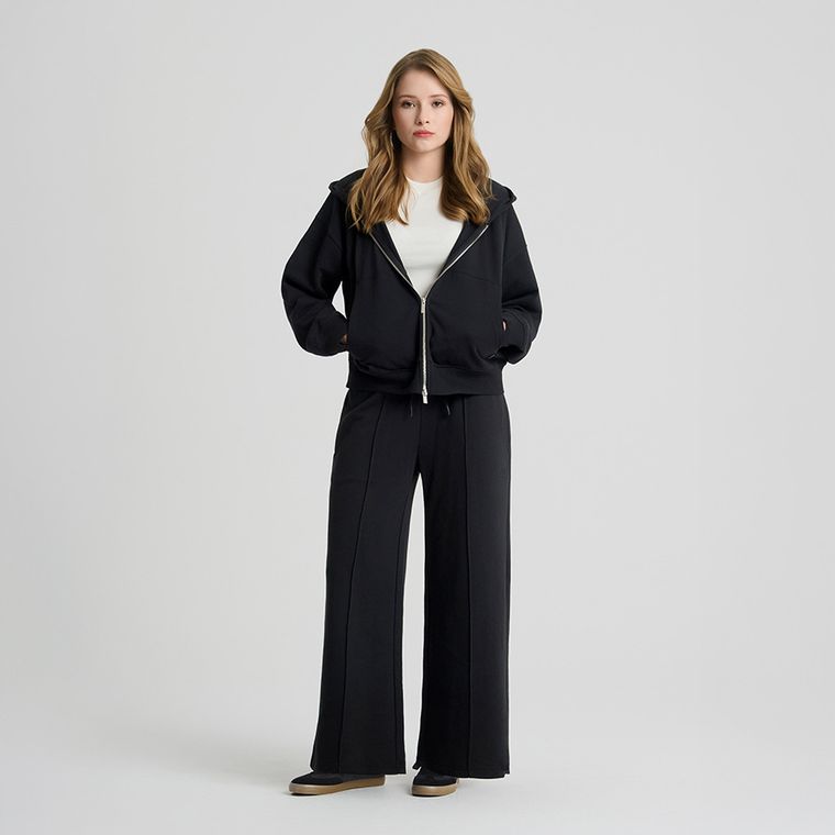 Hanorac cu fermoar si croiala crop NOWEAR