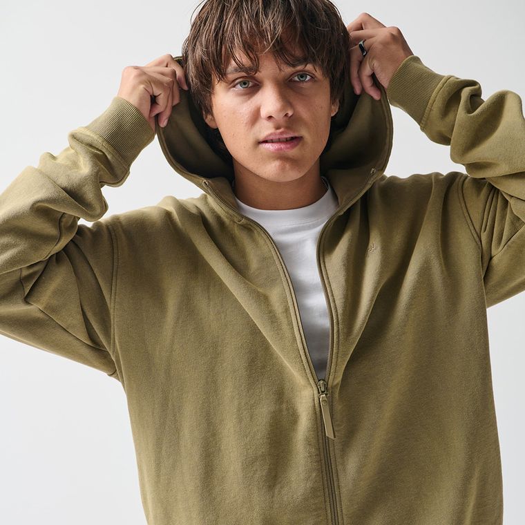 Hanorac cu fermoar si croiala oversize NOWEAR