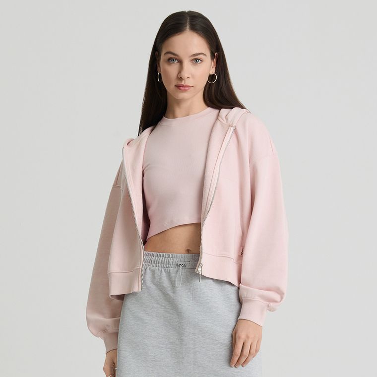 Hanorac oversize cu croiala scurta NOWEAR