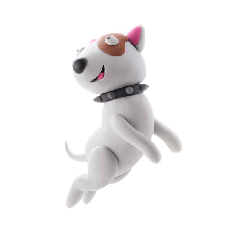 Hey Clay, Dog Story, set creativ, 15 cutii de plastilina