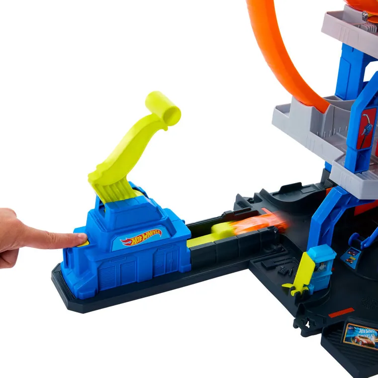 Hot Wheels City, Mega Loop Garage, set de joaca, scara 1:64