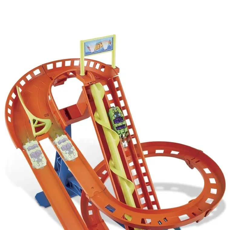 Hot Wheels City, Roller Coaster Rally, set de joaca cu 5 masini