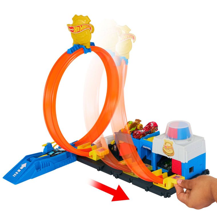 Hot Wheels City, Super Police Station, set de joaca cu masina