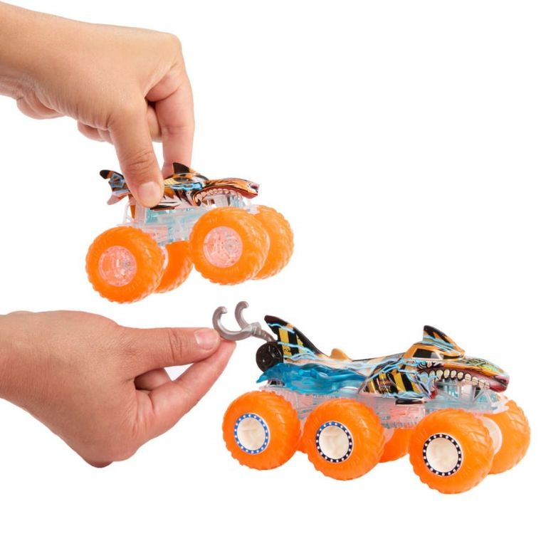 Hot Wheels, Monster Trucks, Power Smashers, set de masini