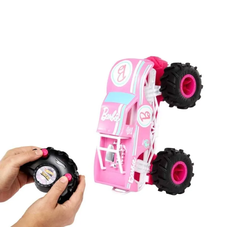 Hot Wheels, Monster Trucks R/C, Barbie, masina cu telecomanda, scara 1:24