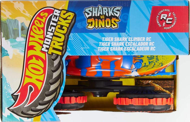 Hot Wheels, Monster Trucks, Tiger Shark, masina cu telecomanda