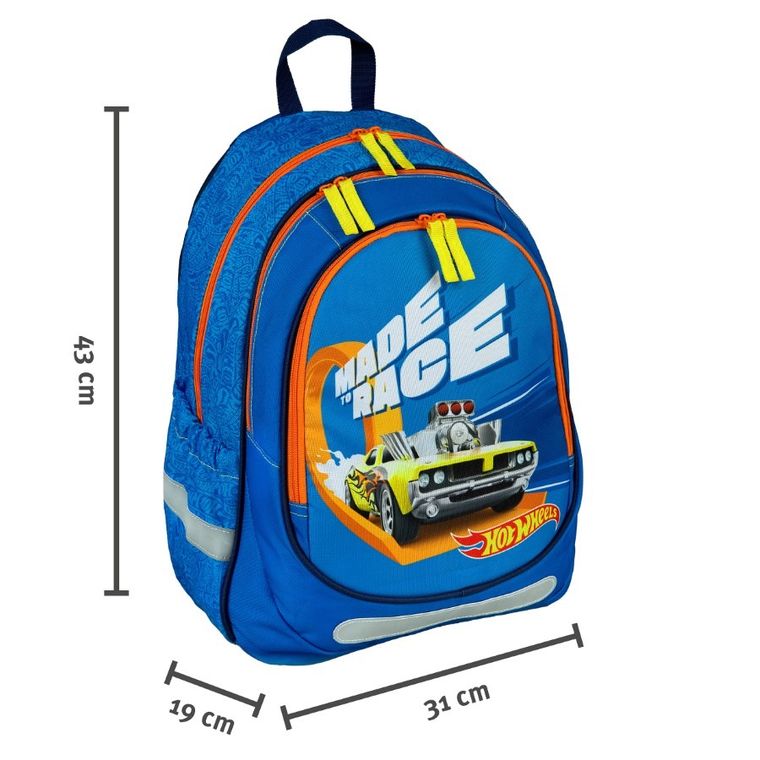 Hot Wheels, rucsac pentru scoala, 2 compartimente
