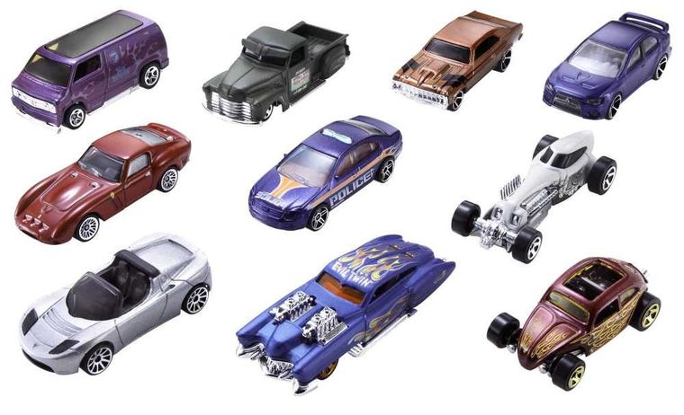 Hot Wheels, set cu 10 masinute