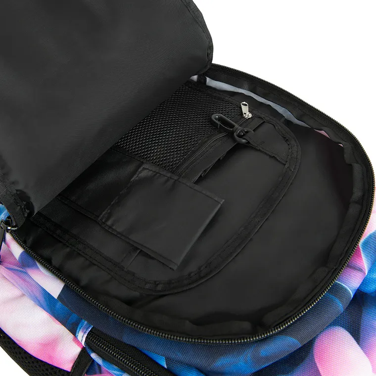 Kayokki, ghiozdan, 2 compartimente, model fum colorat