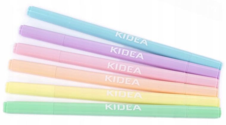 Kidea, carioci cu doua fete, pastelati, 6 culori