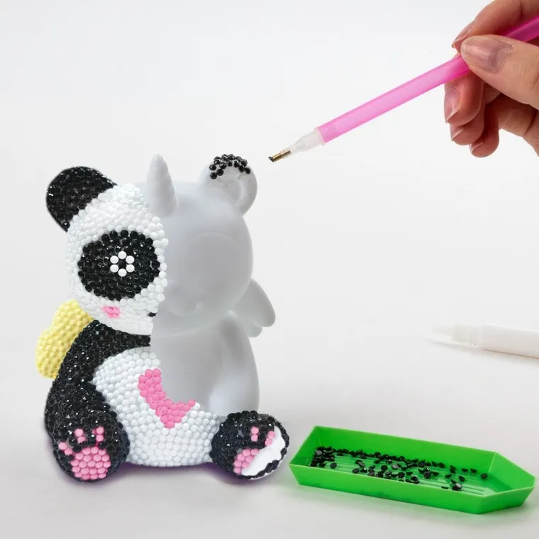 Kidea, Panda, Diamond figurina, set creativ