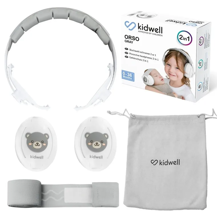 Kidwell, Orso, casti cu anulare a zgomotului 2in1, gray