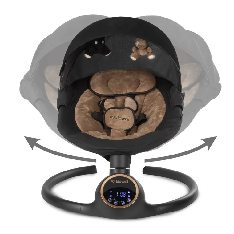 Kidwell, Reve, Scaun electric pentru bebelusi, 2in1, negru-auriu