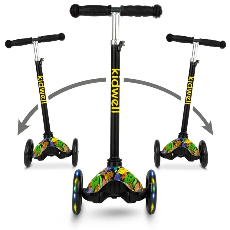 Kidwell, Uno, trotineta cu 3 roti LED, mix
