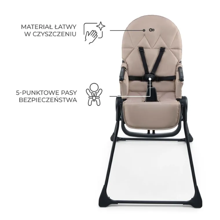 Kinderkraft, Binci, scaun inalt, beige
