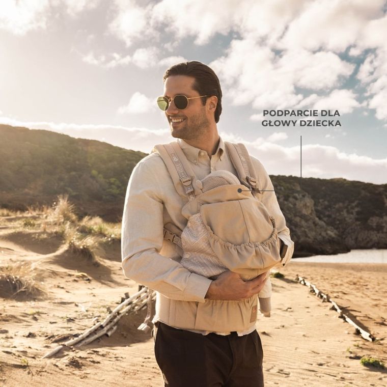 Kinderkraft, Bizuu, Huggy, marsupiu ergonomic, Dune Whisper