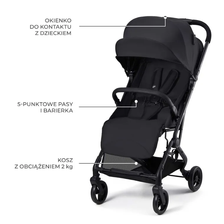 Kinderkraft, Indy 3, carucior sport, Coal Black