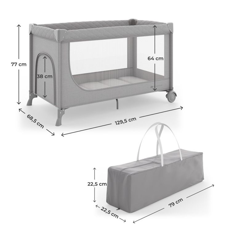 Kinderkraft, Leody Up, patut de calatorie, grey
