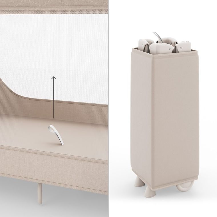 Kinderkraft, Leody Up, patut de volaj cu accesorii, beige