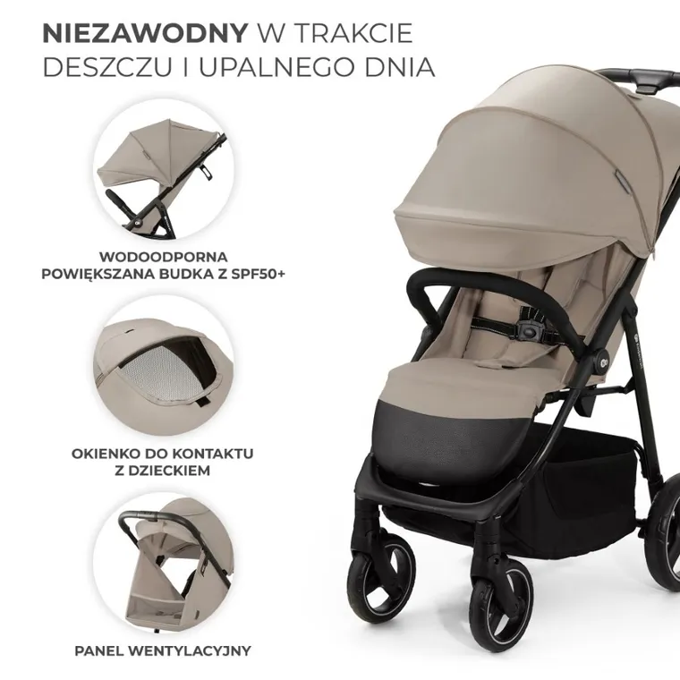 Kinderkraft, Trig 3, carucior sport, Stone Beige