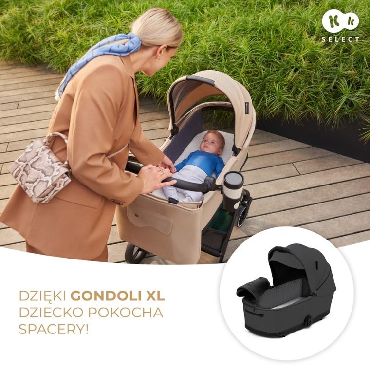 Kinderkraft, Yoxi, carucior multifunctional 2in1, Moonlight Grey