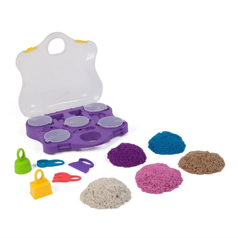 Kinetic Sand, Castle Case, nisip kinetic, 1000g, set de joaca