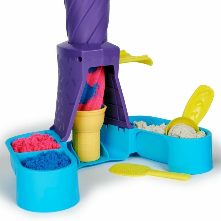 Kinetic Sand, Soft Serve Station, nisip kinetic, 396g, set de joaca