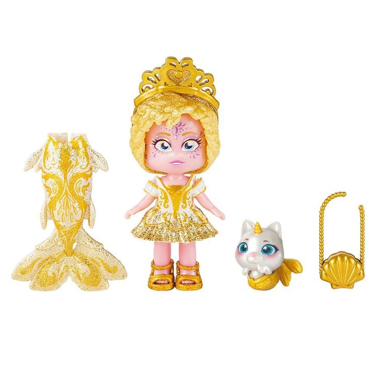 KookyLoos, Kooky Mermaids, Jewel, mini papusa sirena, set de joaca